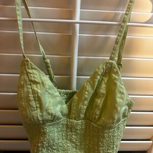 Green American eagle  cropped tank